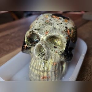 Resin Epoxy Skull decor paperweight handmade